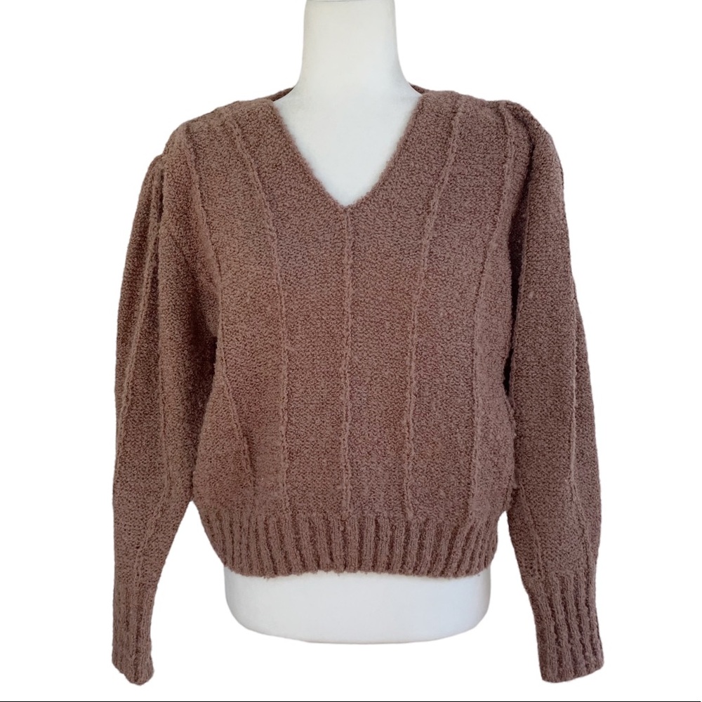 Vintage Hooper Associates Putty Color Buclé Sweater